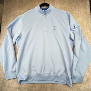 F G Tech Quarter Zip Performance Pullover Sweater Mens XXL Golf Wicking Stretch